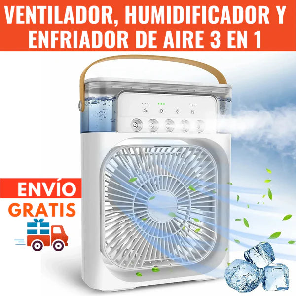 Ventilador + Humidificador Pro 3 en 1 Portátil
